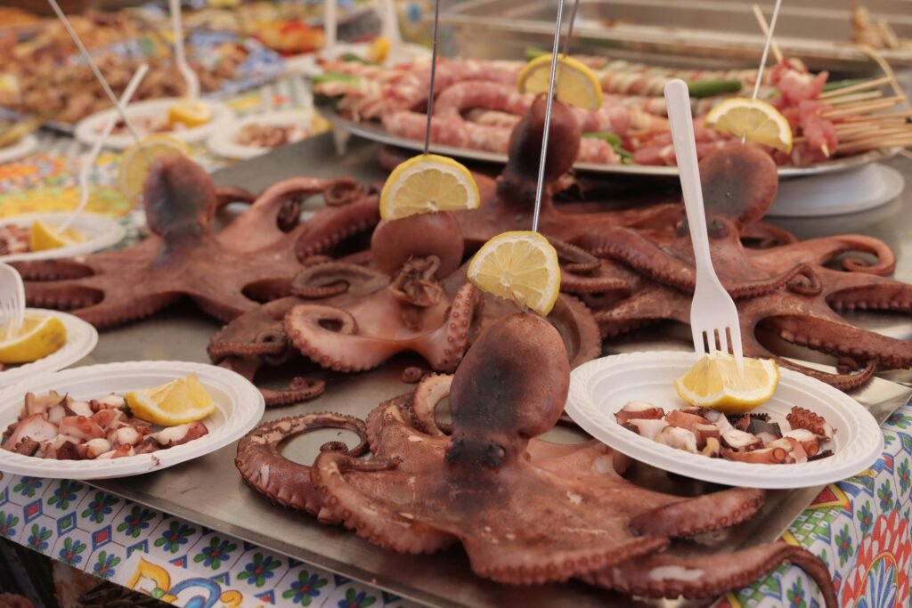 Abundance of Octopus on Table