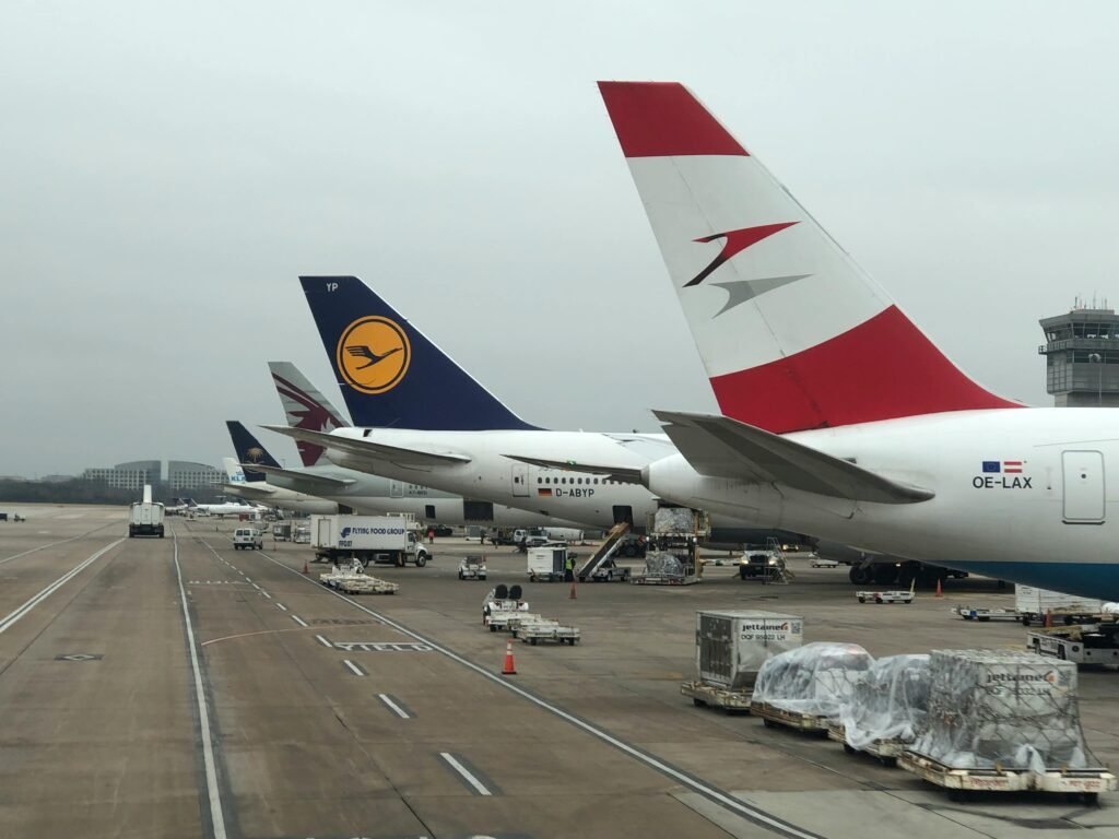 Airplanes Parked at Airport, 